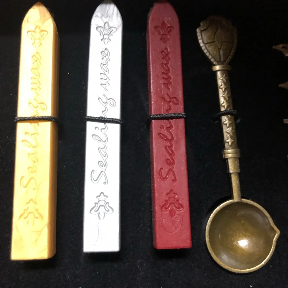 Feather Pen Set w/ Wax Seals (never used)